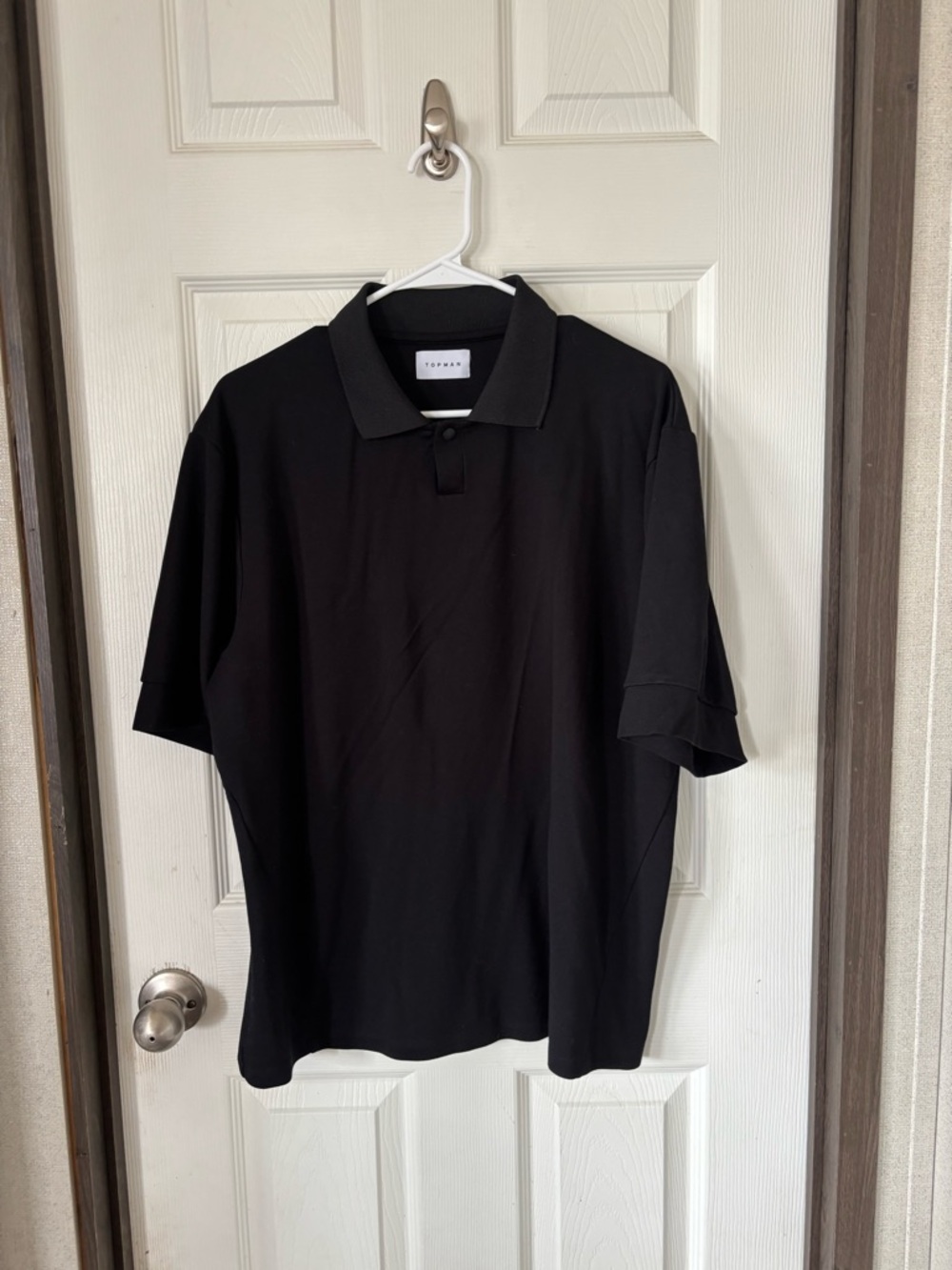 Topman Men's Black Polo Shirt